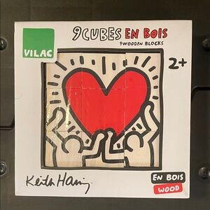 VILA 9-Cube Puzzle with Vibrant Red Heart